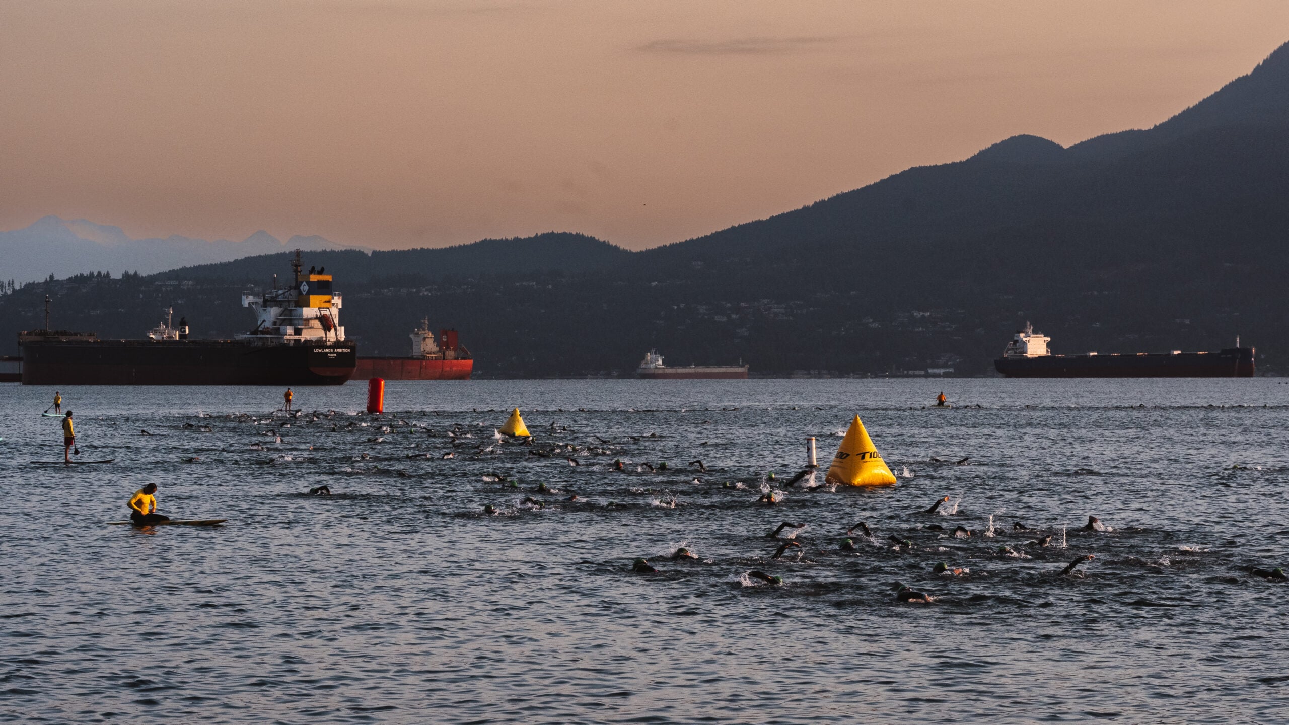 Vancouver, T100 2025, age group on the 15th of June at Jericho Beach.